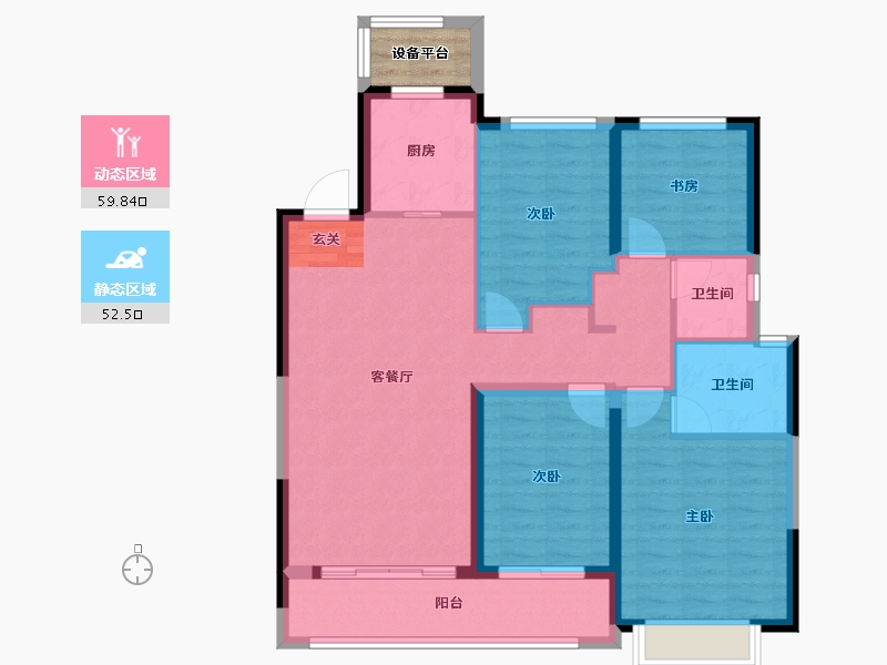 浙江省-台州市-金地中城广场-103.99-户型库-动静分区