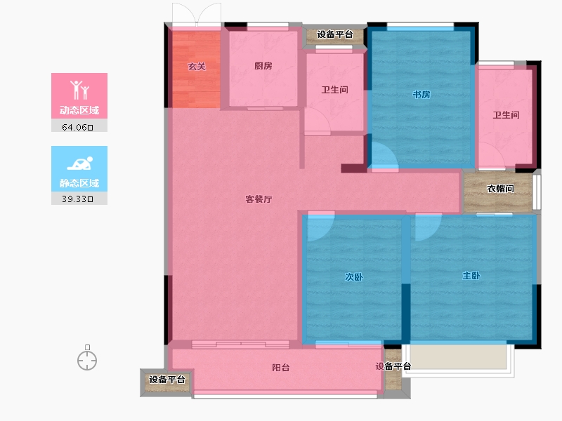 浙江省-台州市-岭商国际广场-97.01-户型库-动静分区