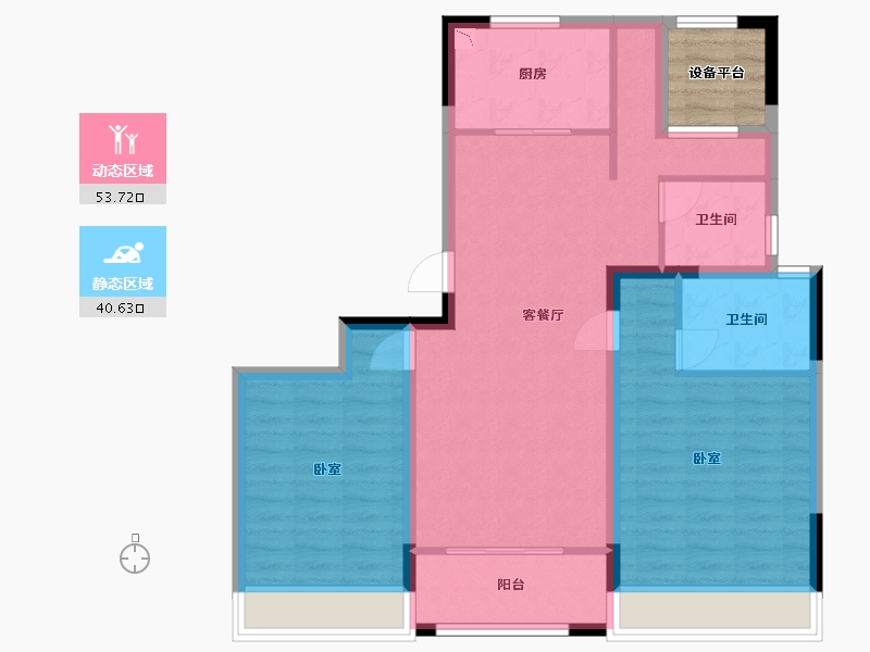 浙江省-湖州市-德清市心府-88.00-户型库-动静分区