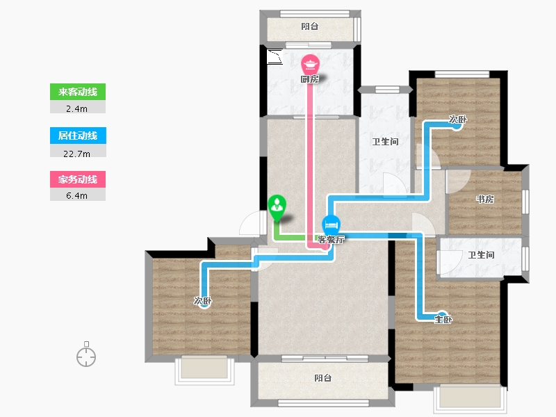 江西省-九江市-宇龙湖畔花园-114.60-户型库-动静线