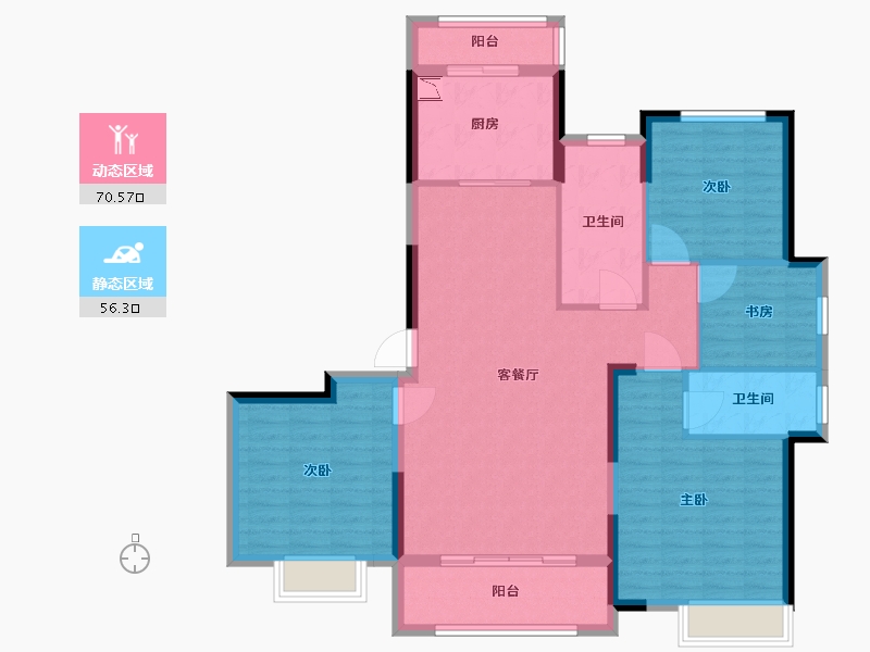 江西省-九江市-宇龙湖畔花园-114.60-户型库-动静分区