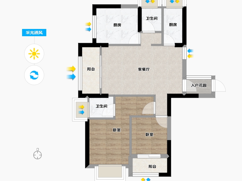 福建省-福州市-群升江山城-55.18-户型库-采光通风