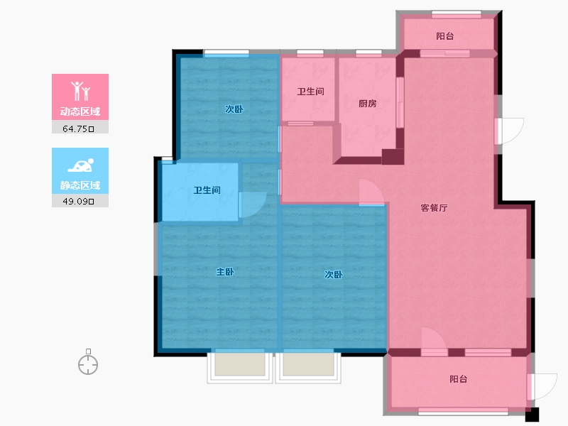 江西省-九江市-水墨江南-103.30-户型库-动静分区