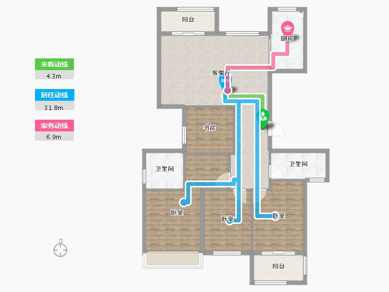 浙江省-衢州市-新湖牡丹园-124.00-户型库-动静线