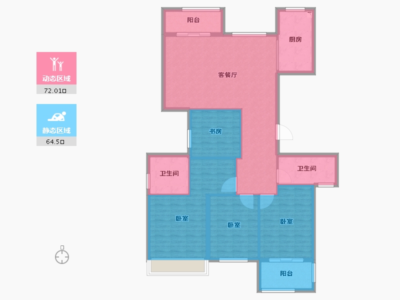 浙江省-衢州市-新湖牡丹园-124.00-户型库-动静分区