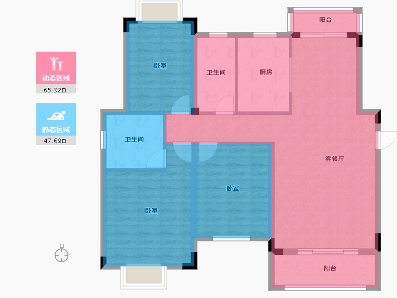 江西省-上饶市-国际锦里-102.00-户型库-动静分区