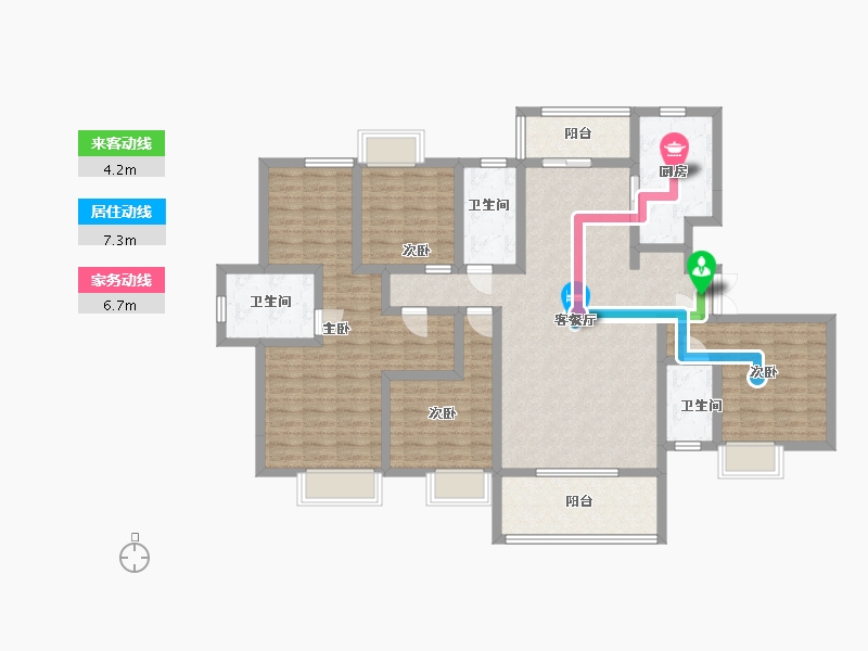 江西省-九江市-俊怡·庐山御府-127.99-户型库-动静线