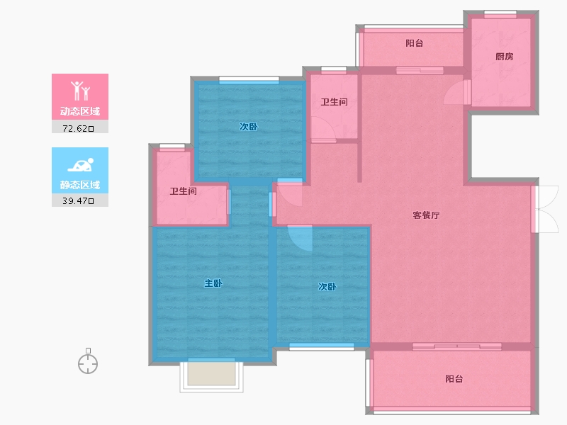 江西省-九江市-和兴首府-100.80-户型库-动静分区