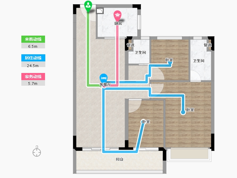 安徽省-芜湖市-碧桂园镜湖世家-100.00-户型库-动静线