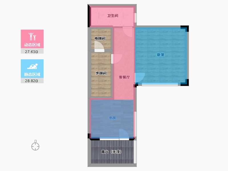 浙江省-湖州市-大家仁皇府九莲-55.84-户型库-动静分区