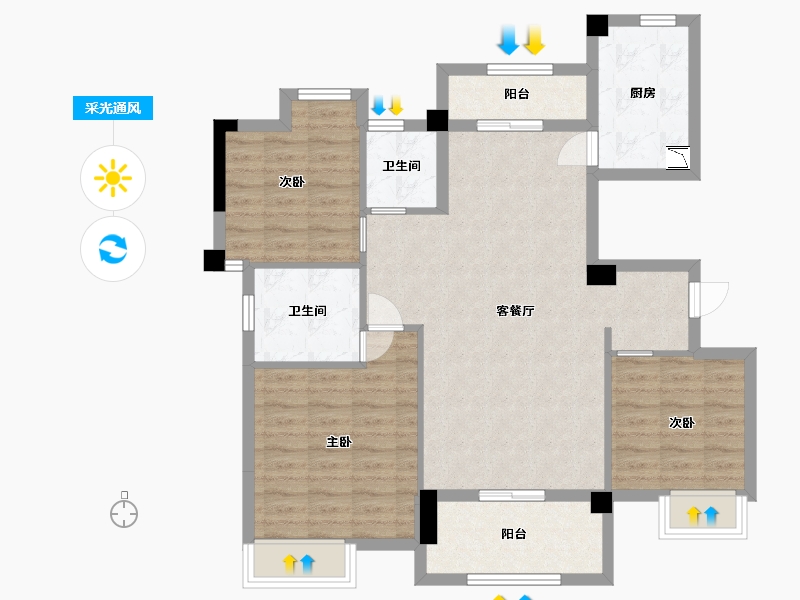 江西省-九江市-水墨江南-93.16-户型库-采光通风