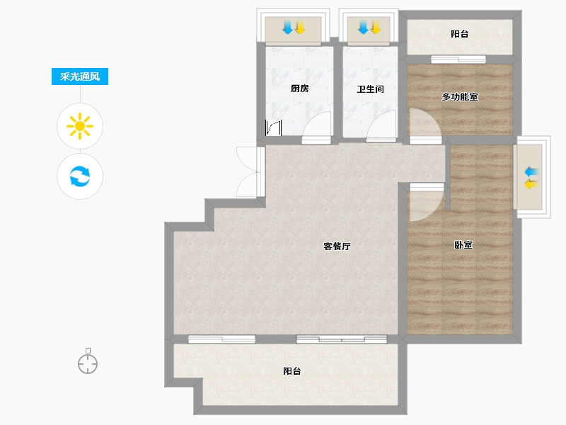 安徽省-合肥市-文一蜀溪湾-78.00-户型库-采光通风