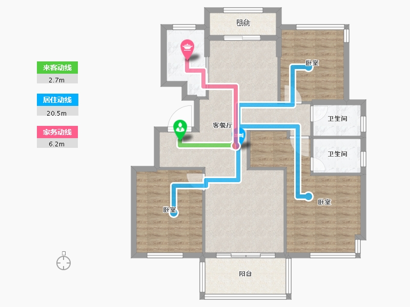 浙江省-绍兴市-祥生金麟府-98.00-户型库-动静线