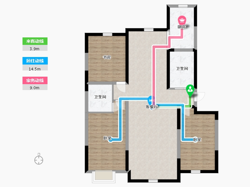 宁夏回族自治区-银川市-巨力·公园悦府-114.22-户型库-动静线