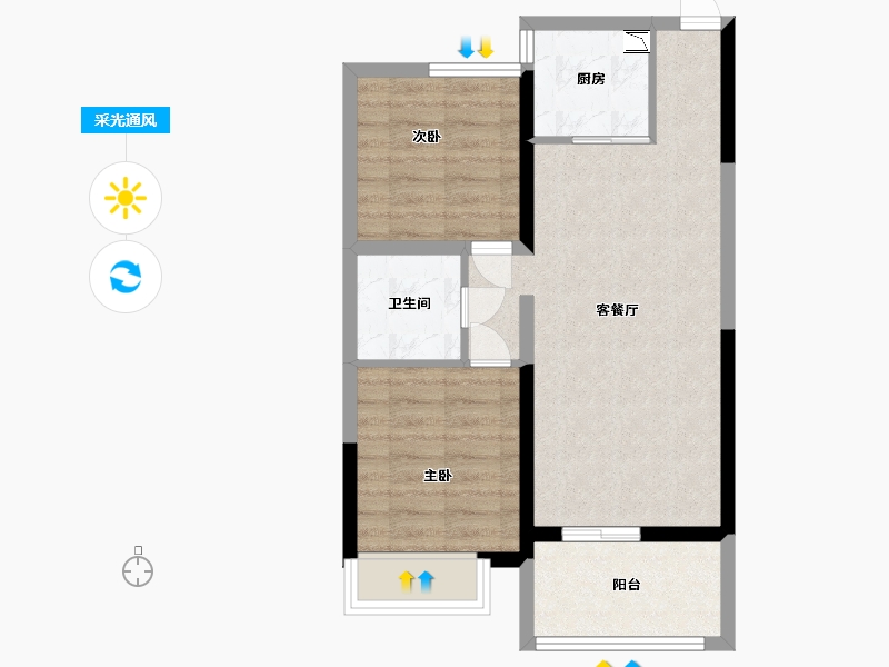 江西省-南昌市-上峰景城-57.00-户型库-采光通风