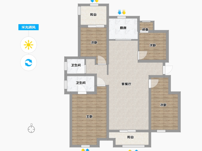 江西省-南昌市-联发公园前-111.01-户型库-采光通风