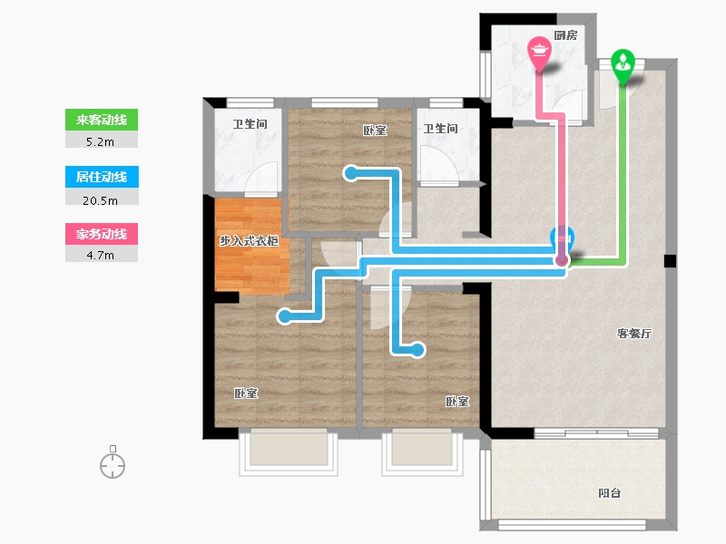 福建省-泉州市-城建水墨芳林-84.00-户型库-动静线