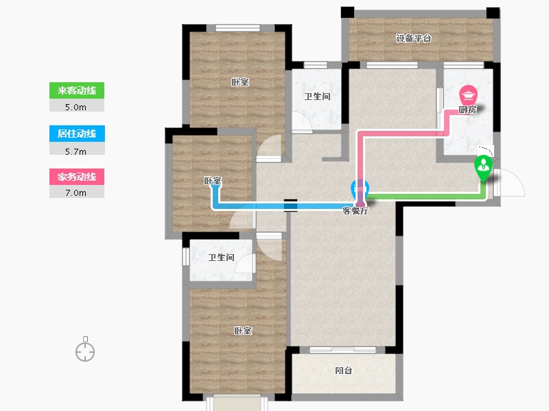 安徽省-合肥市-保来国际城-106.00-户型库-动静线