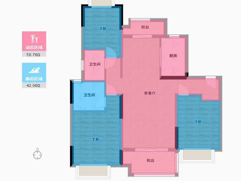 江西省-南昌市-龍居東郡-88.00-户型库-动静分区