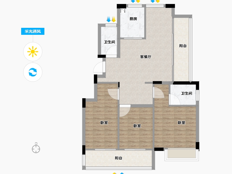 浙江省-丽水市-多弗怡泉湾-93.18-户型库-采光通风