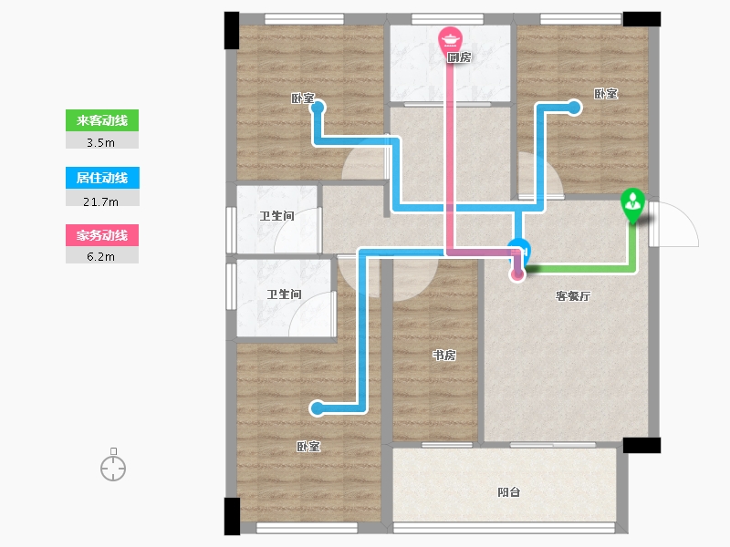 浙江省-丽水市-庆元黄馨佳苑-97.61-户型库-动静线