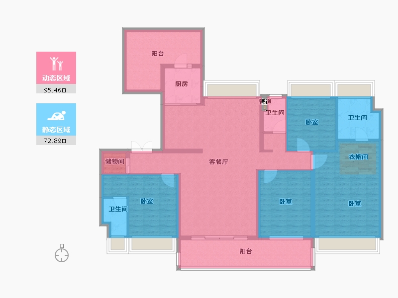 安徽省-芜湖市-碧桂园·豪园-152.00-户型库-动静分区