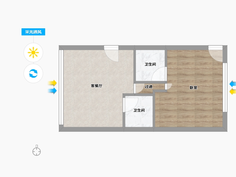 浙江省-温州市-融创运河印-36.53-户型库-采光通风