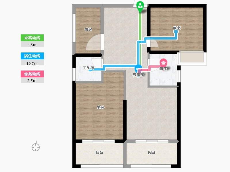 福建省-泉州市-绿创山语城-86.09-户型库-动静线