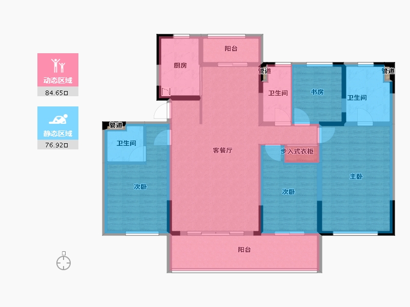 江苏省-泰州市-靖江龙信家园-146.00-户型库-动静分区