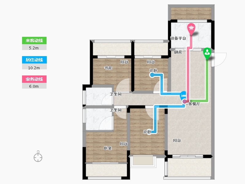 江西省-上饶市-龙图天骄华府-111.00-户型库-动静线