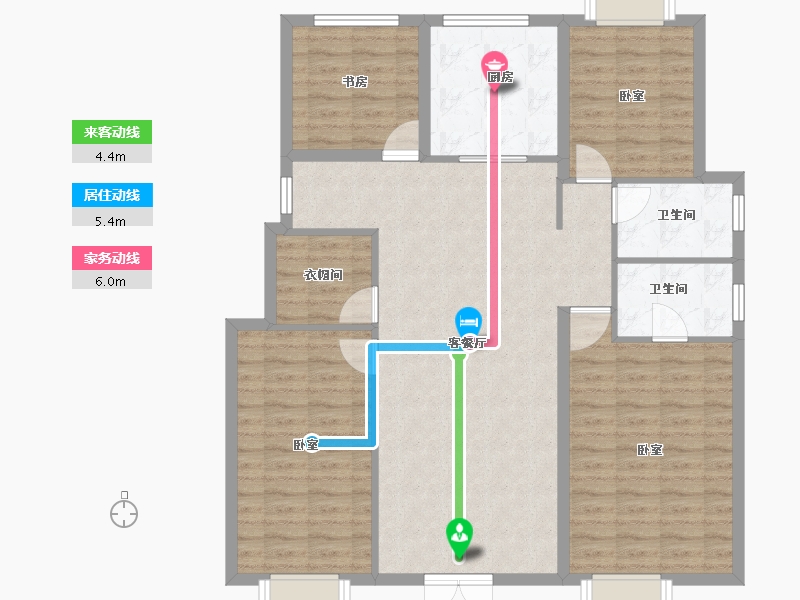 江西省-上饶市-中梁·国宾壹号-114.00-户型库-动静线