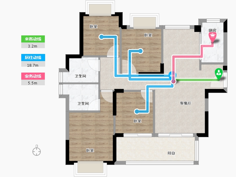 福建省-泉州市-鼎盛城上城-91.00-户型库-动静线