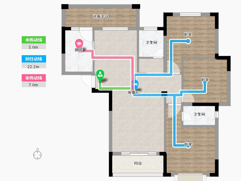 安徽省-合肥市-保来国际城-104.01-户型库-动静线