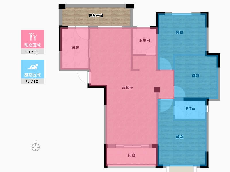 安徽省-合肥市-保来国际城-104.01-户型库-动静分区