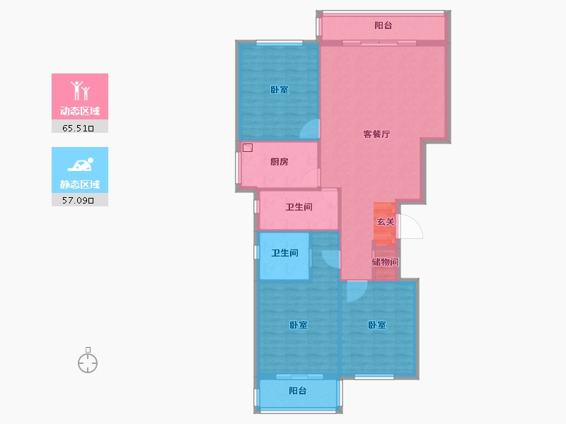 浙江省-衢州市-新湖牡丹园-112.00-户型库-动静分区