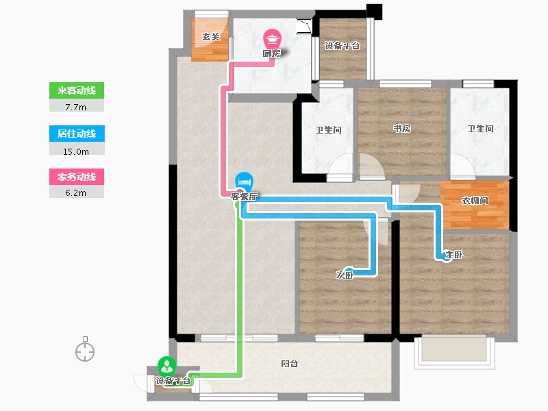 江苏省-常州市-新城樾隽-95.97-户型库-动静线