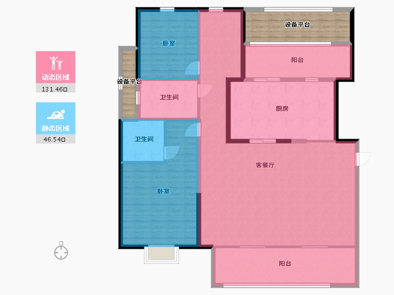 宁夏回族自治区-银川市-万科锦宸-177.13-户型库-动静分区