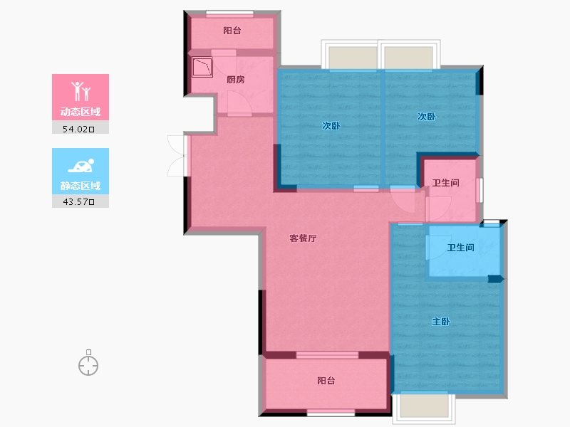 江西省-九江市-水墨江南-86.70-户型库-动静分区