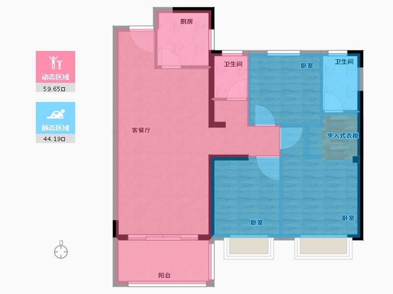 福建省-泉州市-城建水墨芳林-94.00-户型库-动静分区