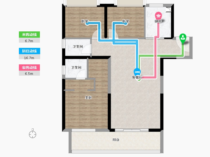 福建省-泉州市-石狮国宾壹号院-99.97-户型库-动静线