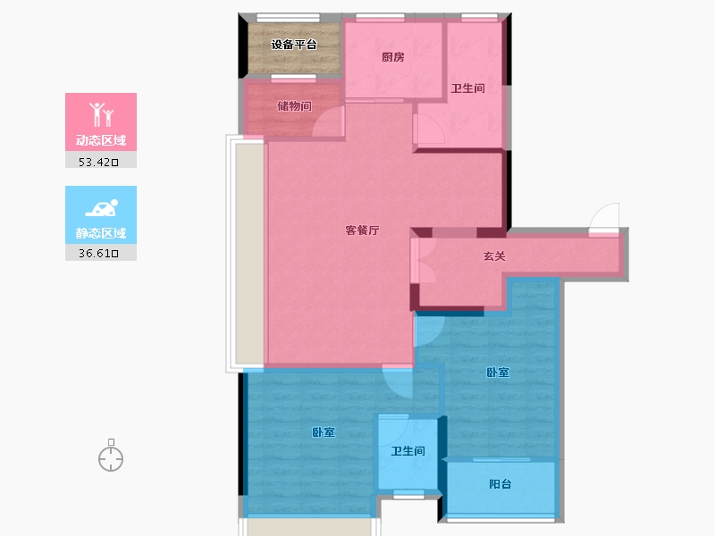 浙江省-湖州市-德信大家·时代公馆-83.10-户型库-动静分区