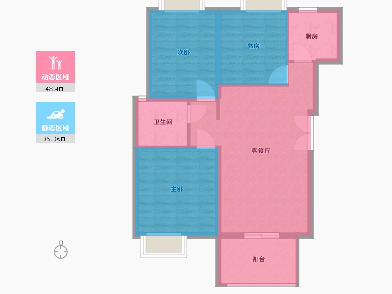 江西省-南昌市-东投阳光城-75.59-户型库-动静分区