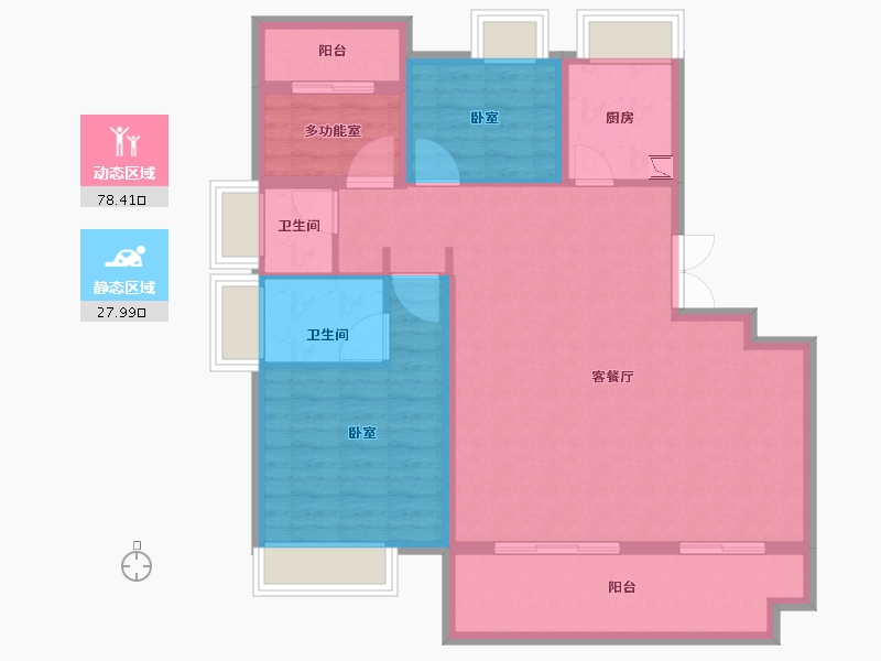 安徽省-合肥市-文一蜀溪湾-96.00-户型库-动静分区