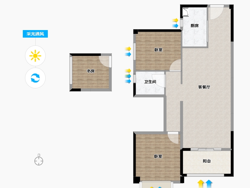 福建省-泉州市-安溪金沙水岸-139.75-户型库-采光通风