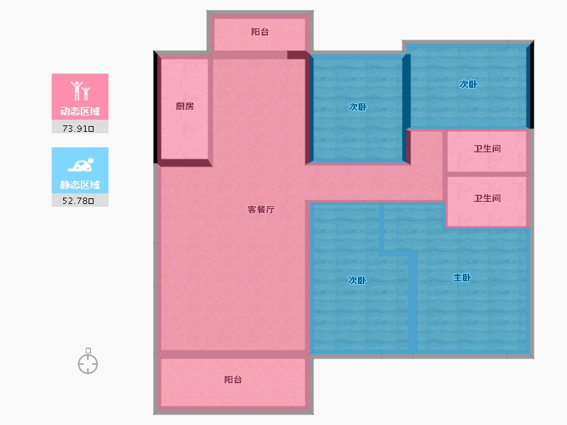 江西省-九江市-碧桂园天澜-115.99-户型库-动静分区