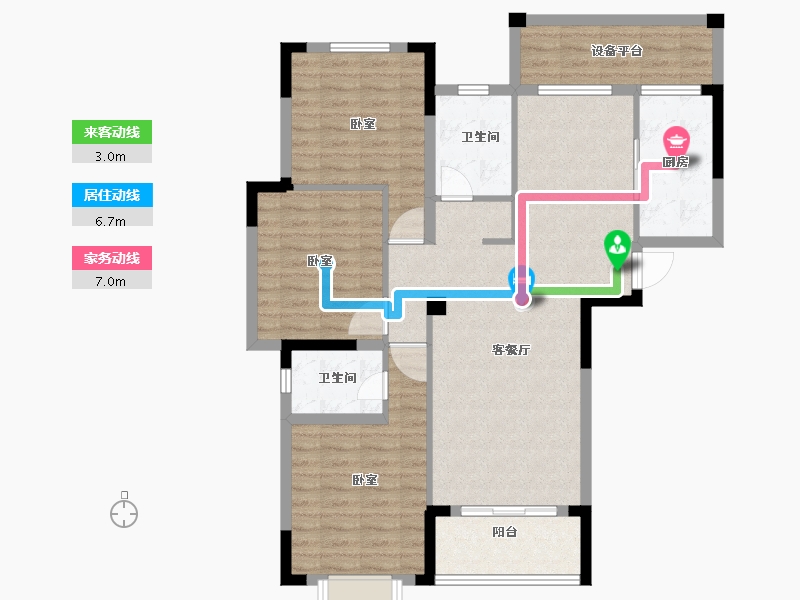 安徽省-合肥市-保来国际城-104.00-户型库-动静线