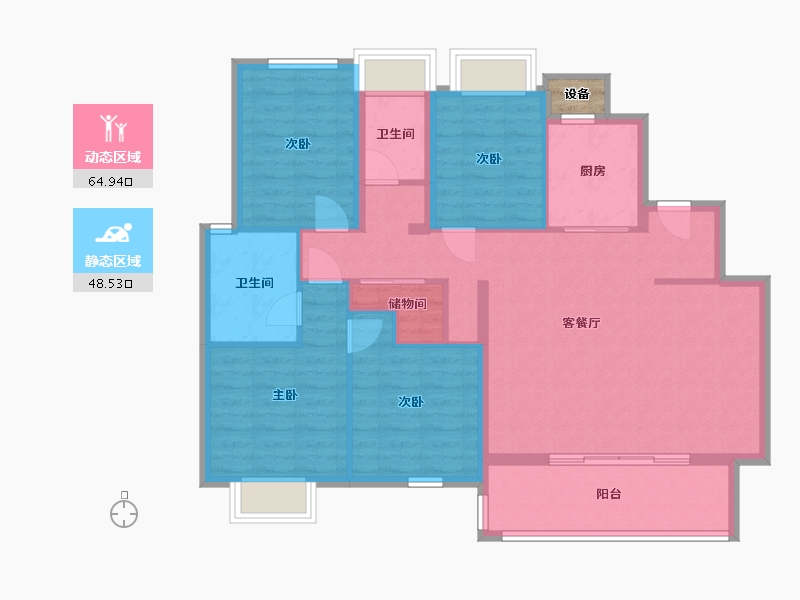 江西省-南昌市-联发公园前-102.99-户型库-动静分区