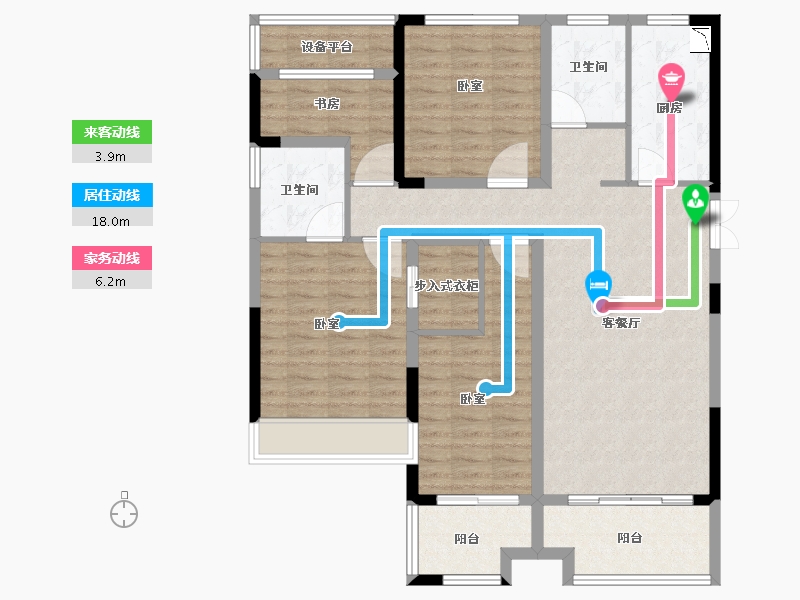 安徽省-合肥市-合肥奥园城市天地-110.00-户型库-动静线