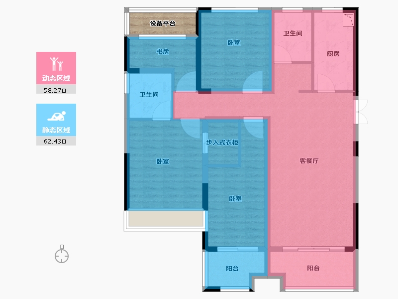 安徽省-合肥市-合肥奥园城市天地-110.00-户型库-动静分区