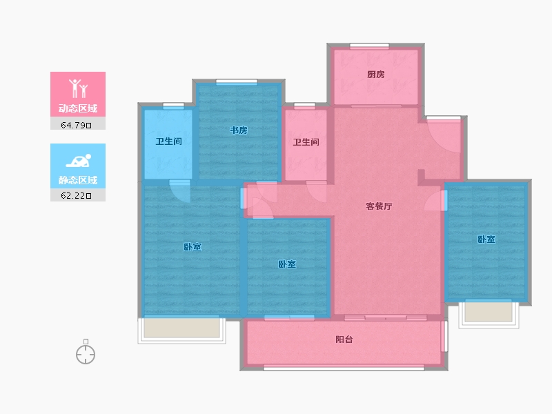 浙江省-温州市-大诚瓯江印象-114.01-户型库-动静分区